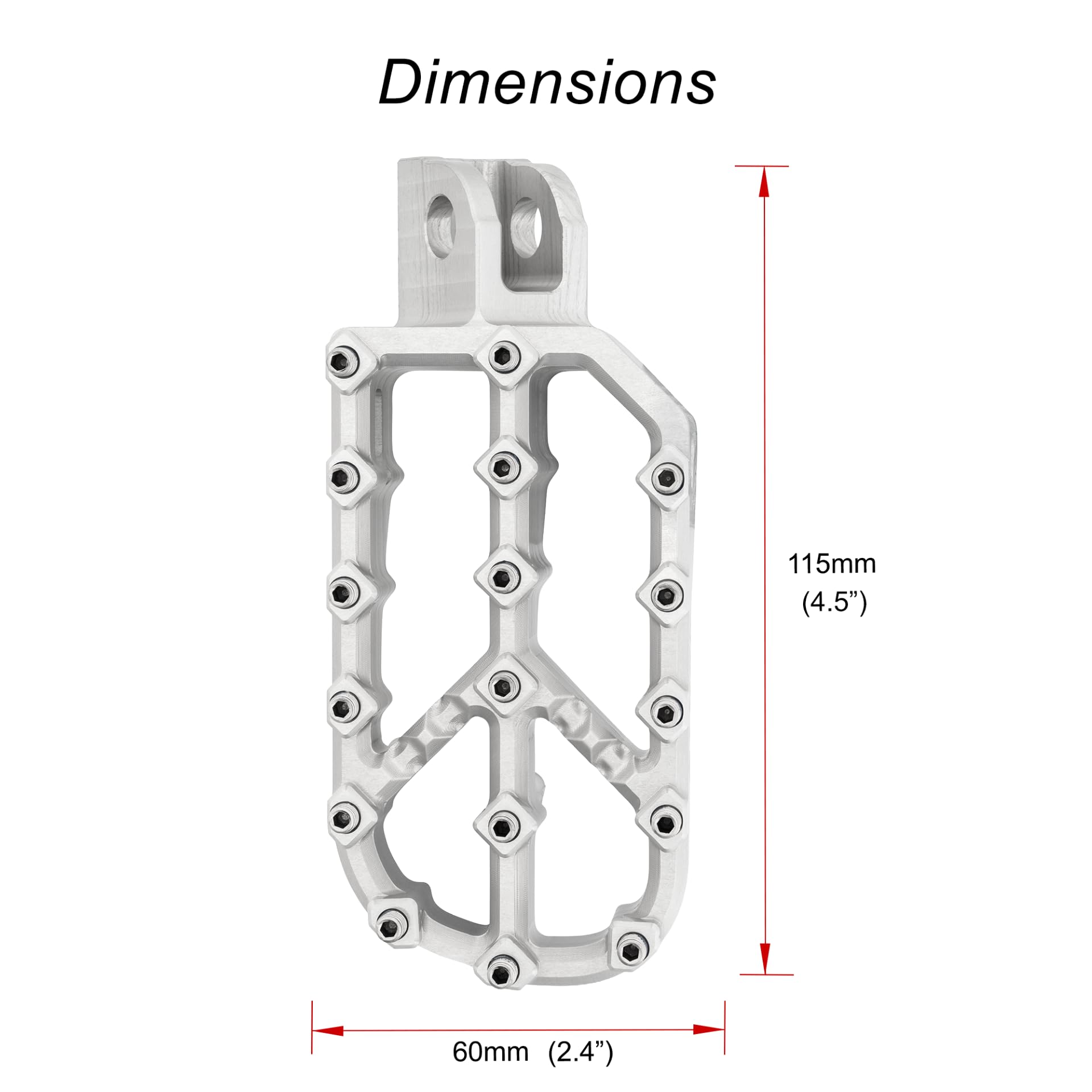 Amazon.com: Tusk Edge Billet Foot Pegs - Silver for CFMoto Ibex